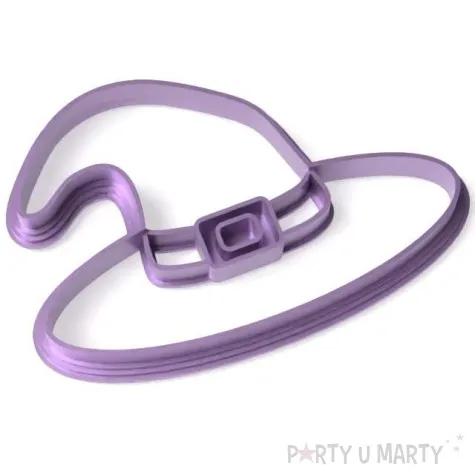 foremka halloween kapelusz czarownicy z paskiem 66x97 mm fioletowa metaliczna