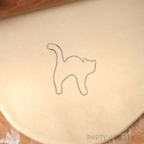 foremka halloween kot wystraszony 98x12 mm czarna