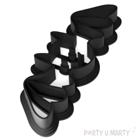 foremka halloween nietoperz smieszek 38x108 mm czarna