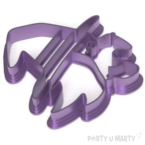 foremka halloween twarz czarownicy 97x91 mm fioletowa metaliczna