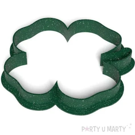 foremka koniczynka obrys mini zielony brokat 62x66 mm