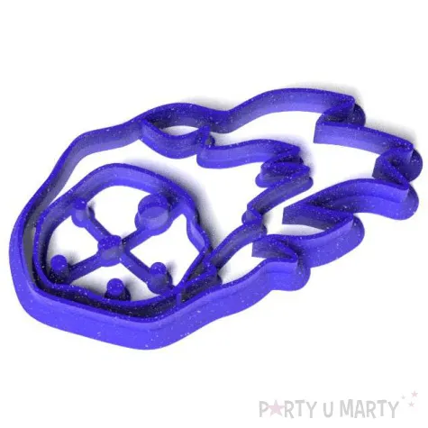 foremka kosmos kometa w locie niebieska brokatowa 92x50 mm