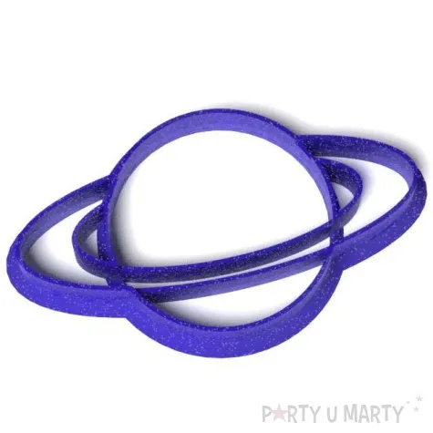 foremka kosmos saturn niebieska brokatowa 91x55 mm