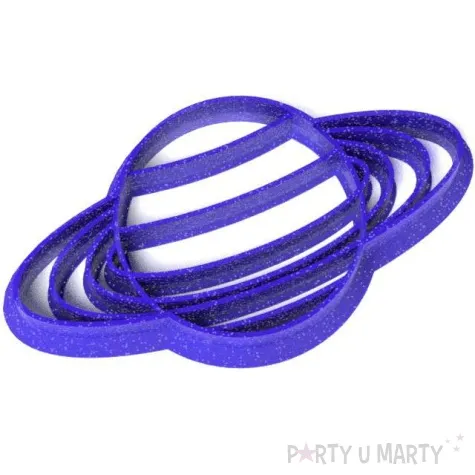 foremka kosmos saturn pelen niebieska brokatowa 78x78 mm