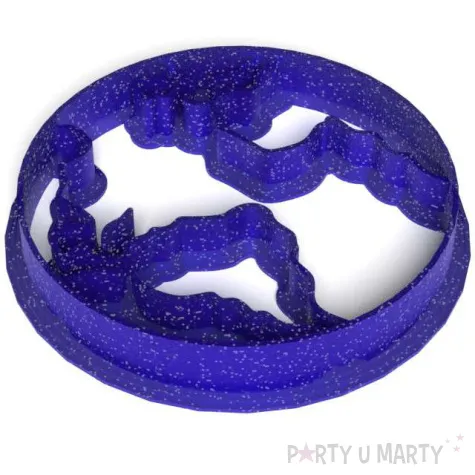 foremka kosmos ziemia niebieska brokatowa 78x78 mm