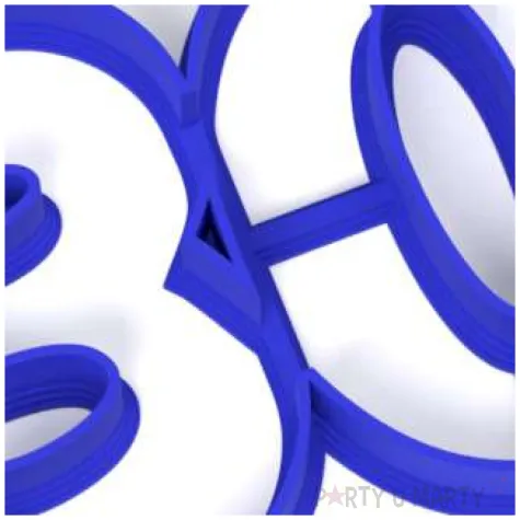 foremka liczba 30 60x80 mm niebieska