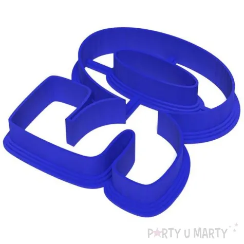 foremka liczba 50 68x88 mm niebieska