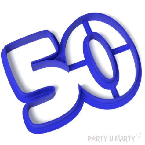 foremka liczba 50 68x88 mm niebieska