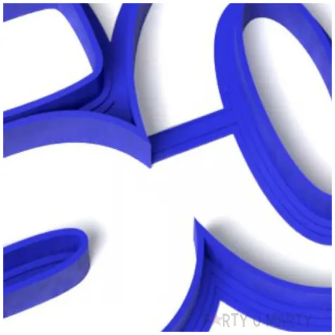 foremka liczba 50 68x88 mm niebieska