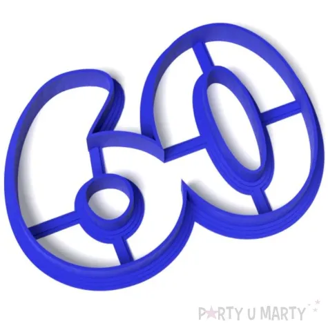 foremka liczba 60 68x96 mm niebieska