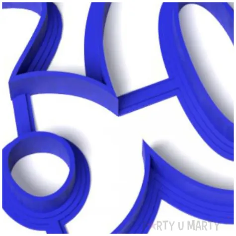 foremka liczba 60 68x96 mm niebieska