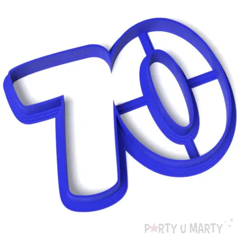 foremka liczba 70 68x87 mm niebieska