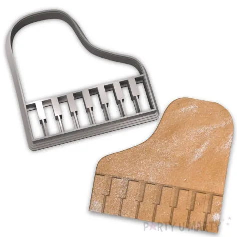 foremka muzyka fortepian z lotu ptaka 82x82 mm srebrny