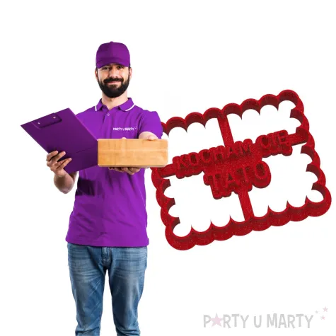 foremka na dzien ojca 23 czerwca wykrawacz kocham cie tato czerwona z brokatem