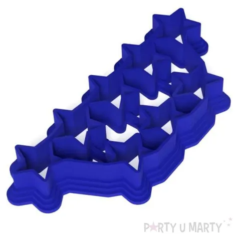 foremka polityczna osiem gwiazdek 98x43 mm niebieska