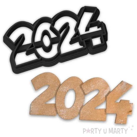 foremka sylwester 2024 98x48 mm czarny