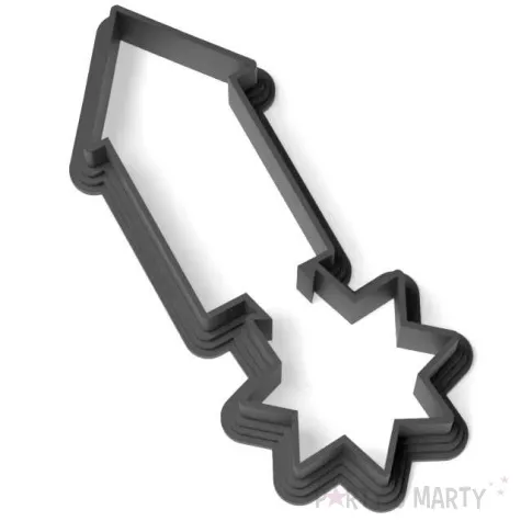 foremka sylwester fajerwerk obrys czarny 35x89 mm