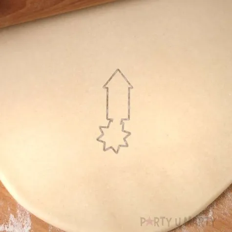 foremka sylwester fajerwerk obrys czarny 35x89 mm