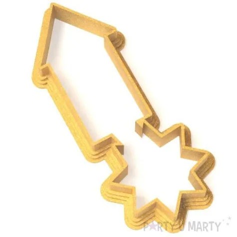 foremka sylwester fajerwerk obrys zloty 42x93 mm