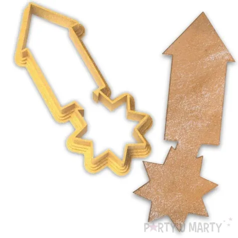 foremka sylwester fajerwerk obrys zloty 42x93 mm