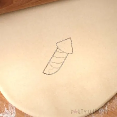 foremka sylwester fajerwerk zdobiony czarny 67x82 mm