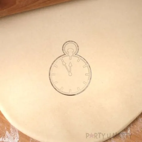 foremka sylwester zegarek za piec dwunasta zloty 76x98 mm