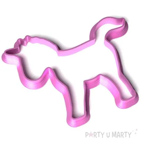 foremka unicorn jednorozec stojacy rozowa metaliczna 98x87 mm