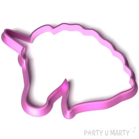 foremka unicorn jednorozec z profilu classic rozowa metaliczna 82x80 mm