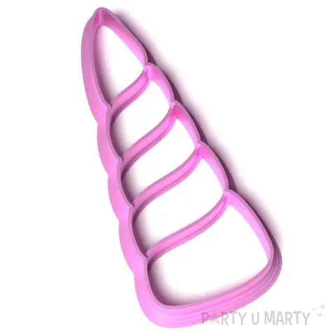 foremka unicorn rog jednorozca rozowa metaliczna 102x44 mm