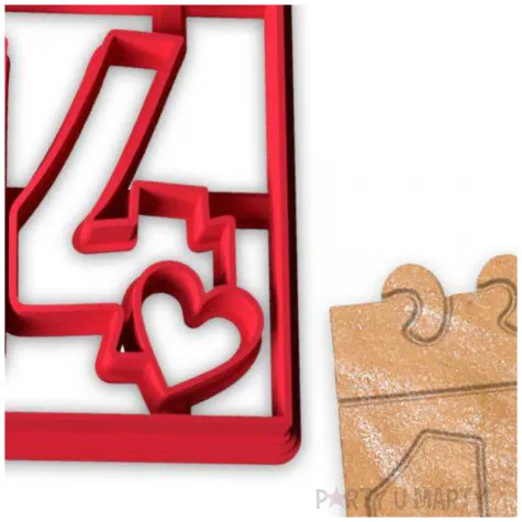 foremka walentynki 14 luty 92 x 72 mm czerwony