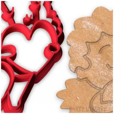 foremka walentynki kupidyn z serduszkiem lux 96 x 67 mm czerwony