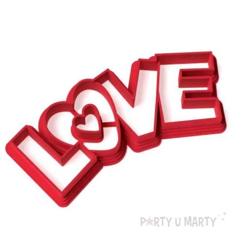 foremka walentynki love czerwona 100x50 mm