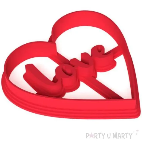 foremka walentynki serce classic love 83 x 80 mm czerwony