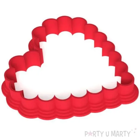 foremka walentynki serce koronkowe 78x75 mm czerwona