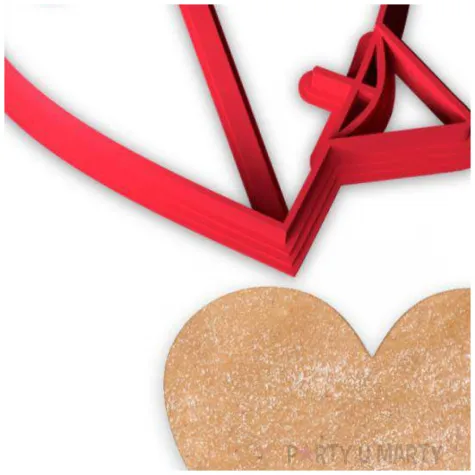 foremka walentynki serce przebite strzala lux 93 x 87 mm czerwony