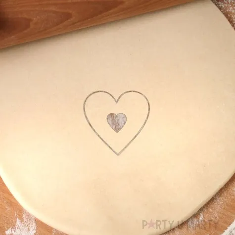 foremka walentynki serce w sercu 87 x 86 mm czerwona