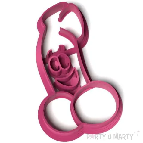 foremka wieczor panienski penisek willy usmiechniety 93x55 mm rozowa