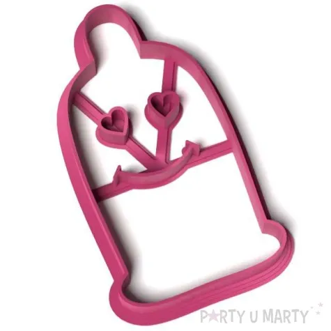 foremka wieczor panienski prezerwatywa z usmiechem 97x56 mm rozowa