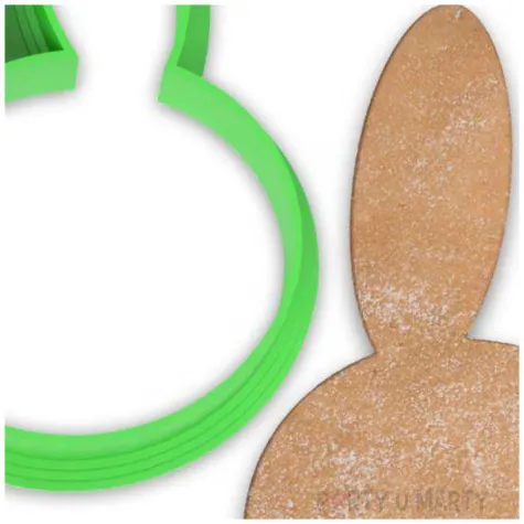 foremka wielkanoc zajac uszatek 50x80 mm zielona