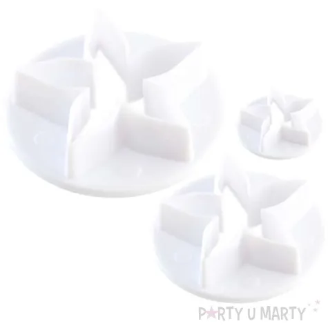 foremki do ciasteczek kwiatki biale dekora 3 szt