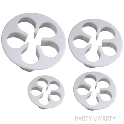 foremki do ciasteczek kwiatki biale dekora 4 szt