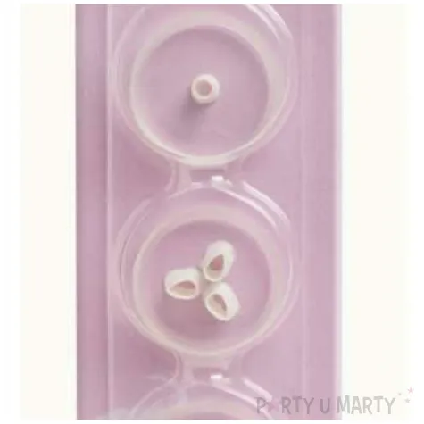 foremki do ciasteczek kwiatki platki biale dekora 3 szt