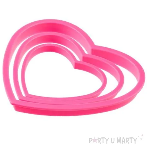 foremki do ciasteczek serce amscan 3 szt