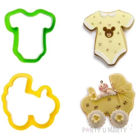 foremki do ciasteczek wozek dzieciecy i spioszki decora 2 szt