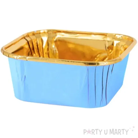 foremki do pieczenia aluminiowe blekitny partypal 10 szt