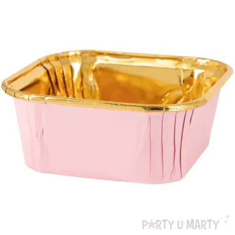 foremki do pieczenia aluminiowe rozowy jasny partypal 10 szt