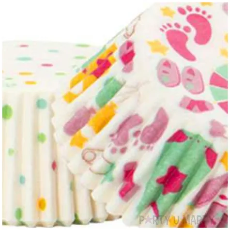 foremki na muffinki baby shower girl mix decora 36 szt