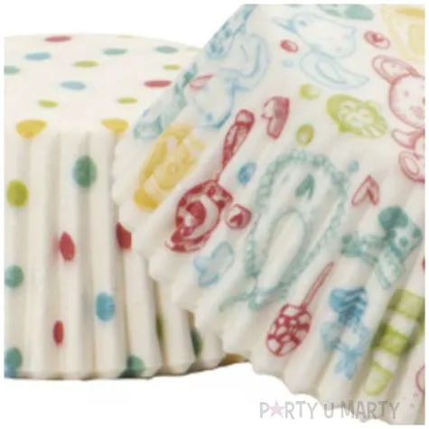 foremki na muffinki baby shower i mis mix decora 36 szt
