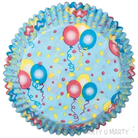 foremki na muffinki baloniki niebieski demmler 60 szt