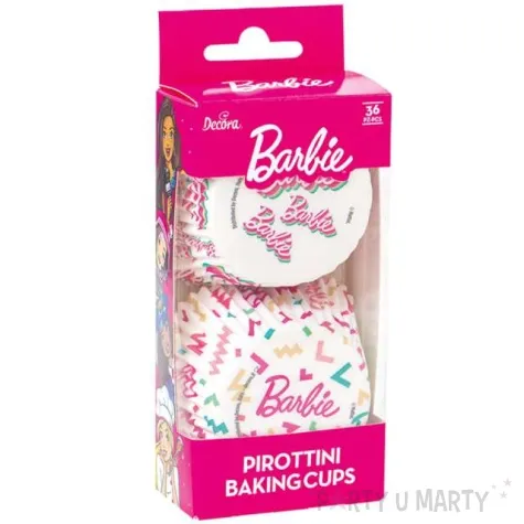 foremki na muffinki barbie i serpentyny mix decora 36 szt